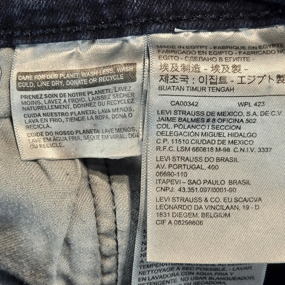 Levis 514 Straight Fit Mens Jeans Dark Wash Blue Denim W32 L32 00514-14038